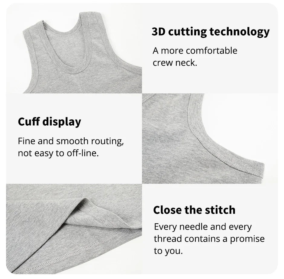 Chaleco ajustado de algodón sin mangas para hombre, 1/3 piezas, con Color de fondo, para ejercicio cómodo y fitness, camiseta sin mangas con