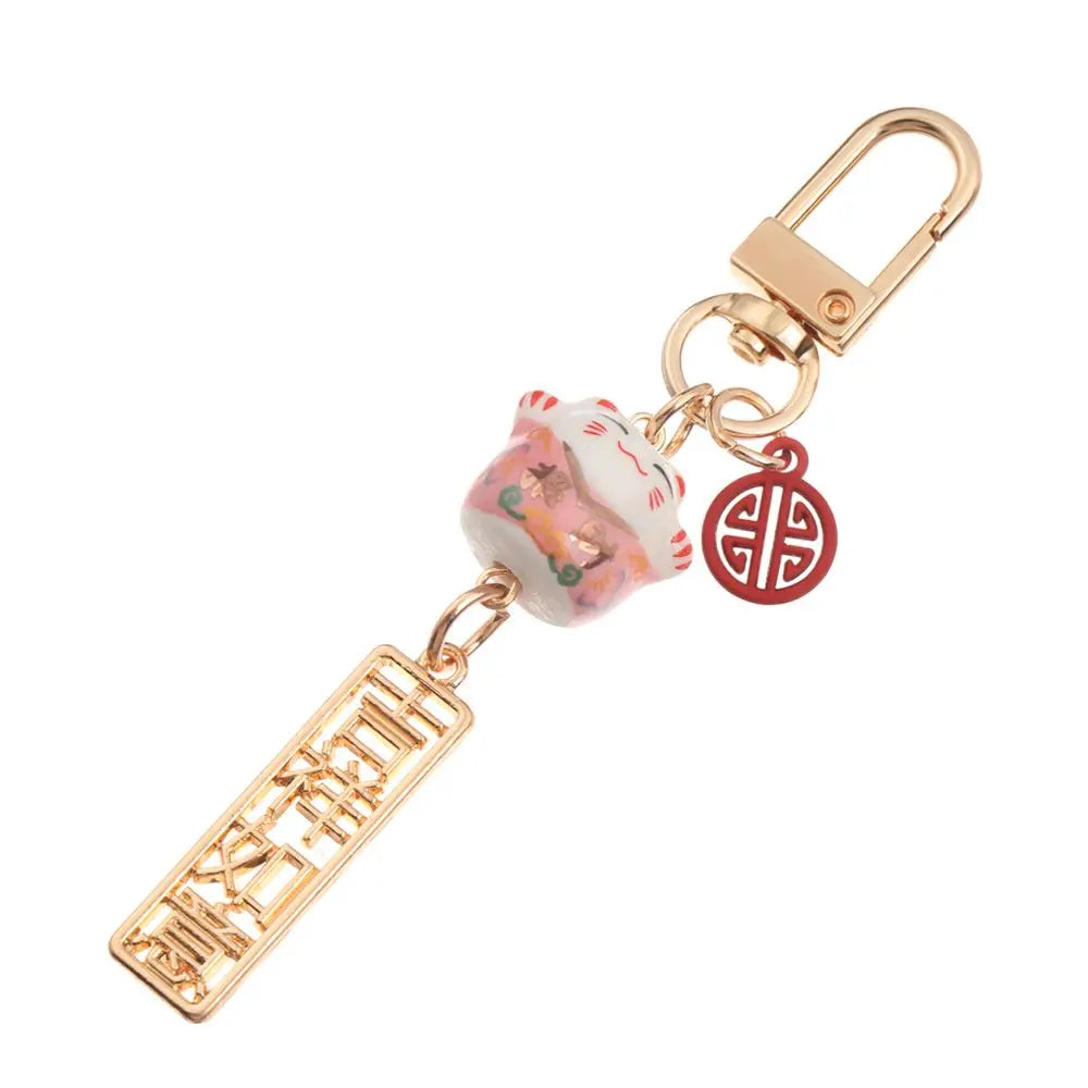 Cordón de correa para teléfono, cuerda colgante de muñeca, estilo japonés, antipérdida, Sakura, gato de la suerte, 1 unidad
