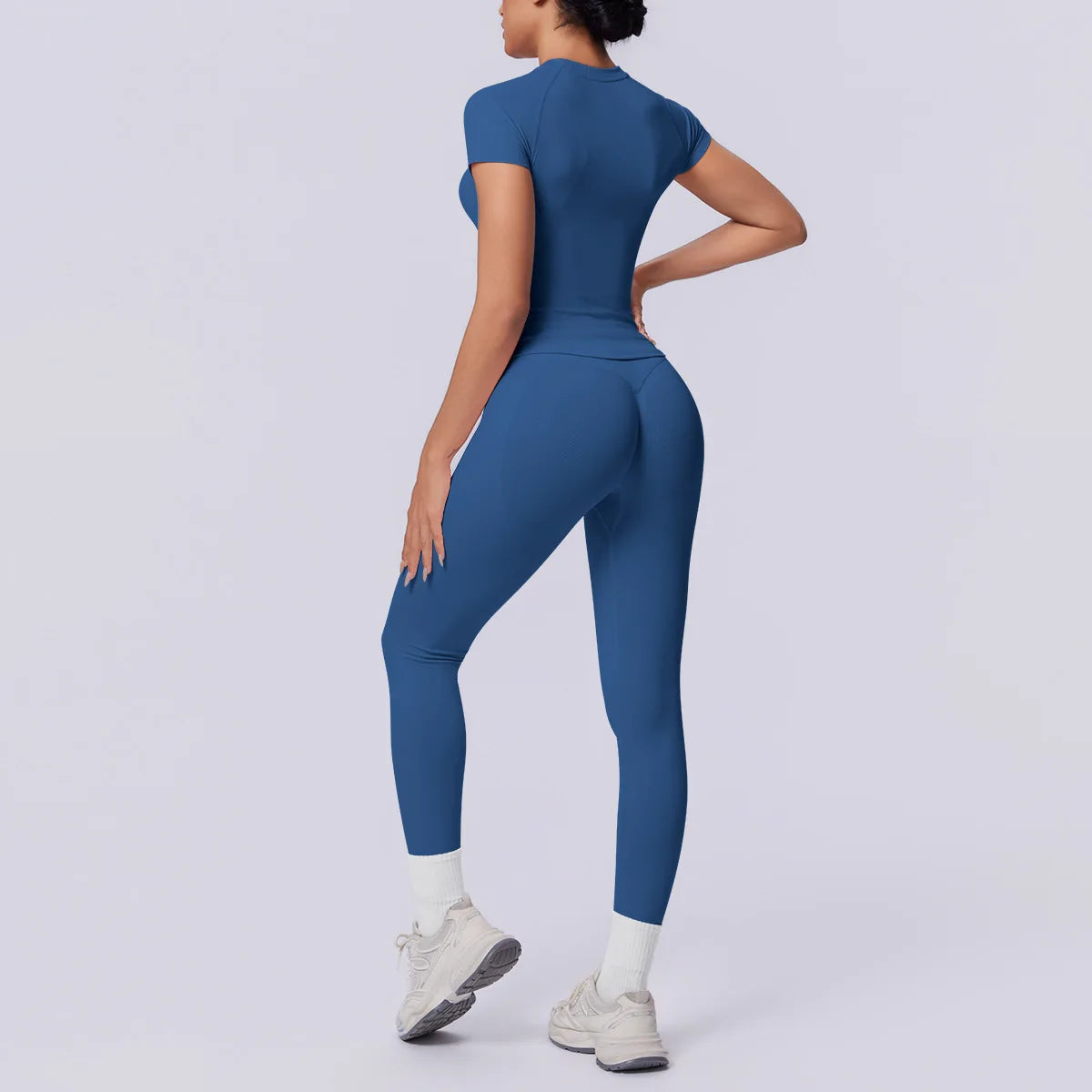 Conjunto Deportivo de Yoga para Mujer, Conjunto de Dos Piezas, Pantalones y Top, Traje Deportivo para Gimnasio, Yoga y Entrenamiento