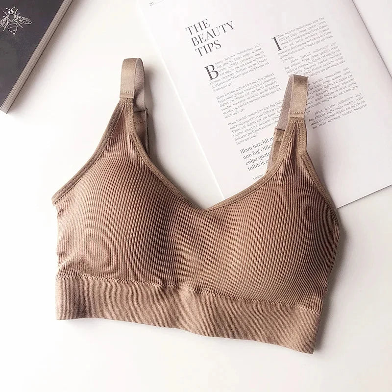 Ropa interior Sexy para mujer, lencería sin anillo de acero, sujetador, Top de tubo envuelto en el pecho, belleza en la espalda, Top de tubo de sección delgada de algodón activo