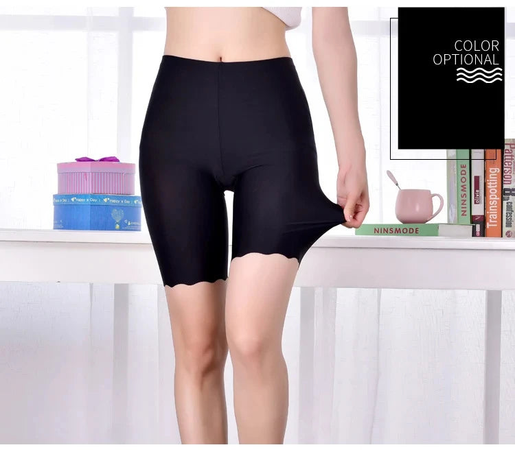 Pantalones cortos de seguridad sin costuras para mujer, Boxers de talla grande para verano, pantalón de protección antirozaduras debajo de la falda, bragas, ropa interior 3XL