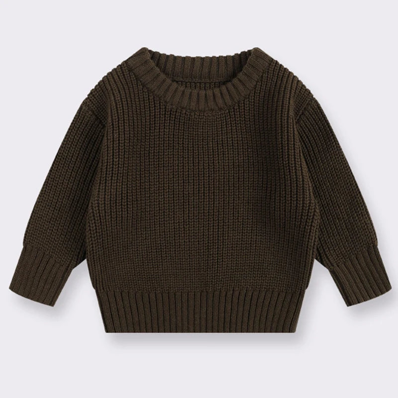 Suéteres de bebé Otoño Invierno niños niñas de manga larga suéter de punto de Color puro bebé niños niñas suéter suéteres ropa
