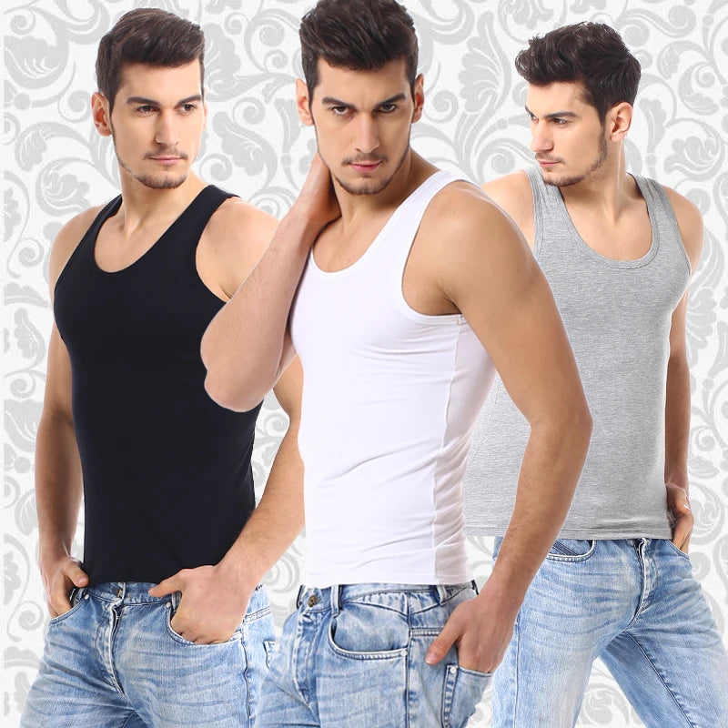 Chaleco fino de algodón para las cuatro estaciones de color sólido para hombre, sudadera informal y cómoda del Joker, chaleco ajustado para ejercicio físico