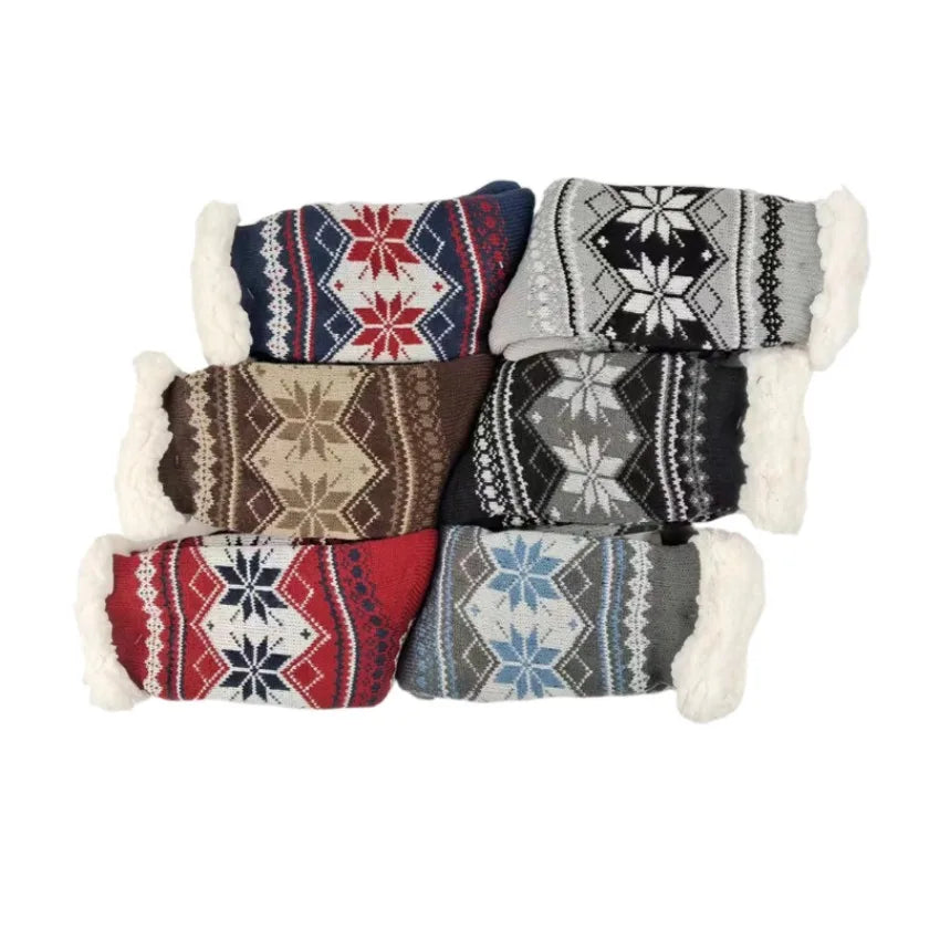 Calcetines de invierno para hombre, calcetín corto esponjoso y cálido de terciopelo suave, térmico, antideslizante, peludo, regalos gruesos, novedad de 2023