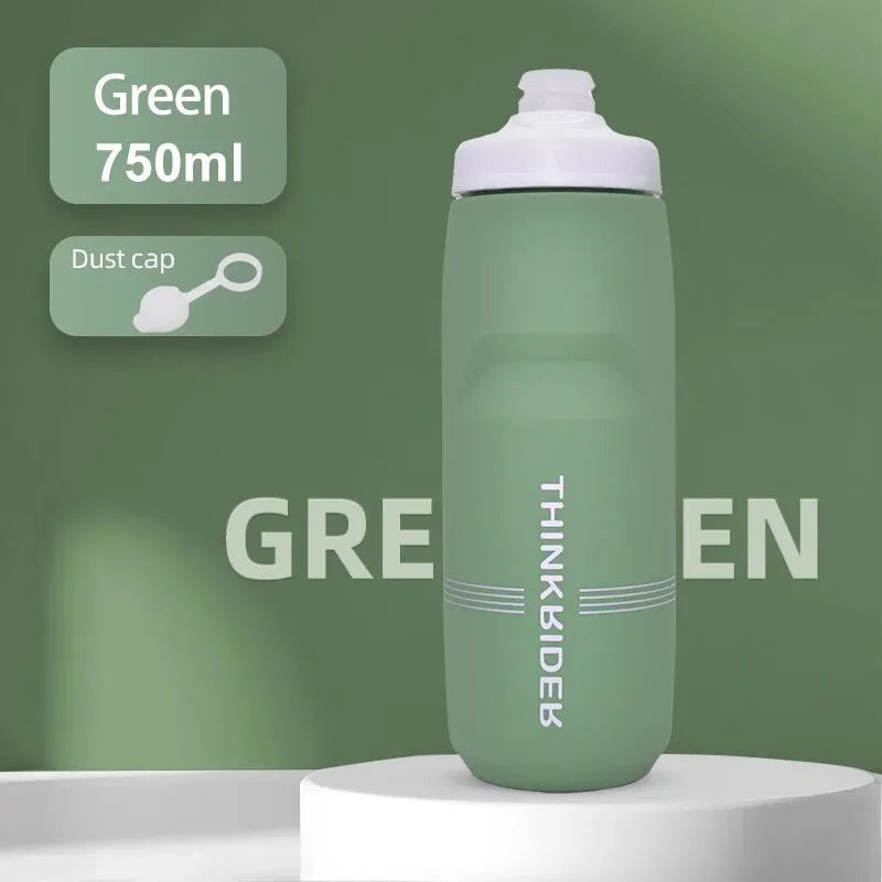 ThinkRider-botella de agua para bicicleta de montaña y carretera, botella de plástico portátil de gran capacidad para deportes al aire libre, 620ml/750ml