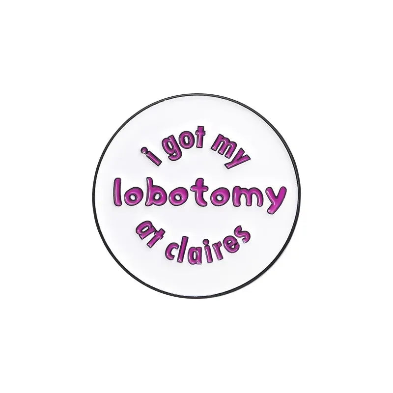 Alfileres esmaltados con frase divertida y humorística, broches con citas positivas geométricas creativas, insignia para solapa, joyería de moda, regalos para amigos