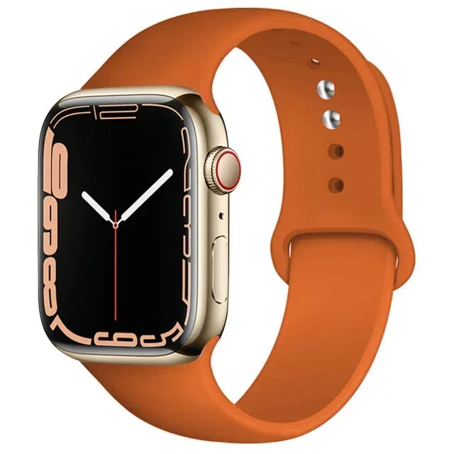 Correa de silicona para Apple Watch, 46mm, 44mm, 45mm, 40mm, 41mm, 42-38mm, 49mm, pulsera deportiva iwatch series 11 10 9 8 7 6 5 SE Ultra3