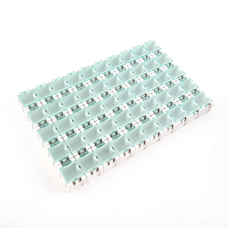 50 unids/set SMD SMT contenedor de componentes electrónicos Mini kit de cajas de almacenamiento