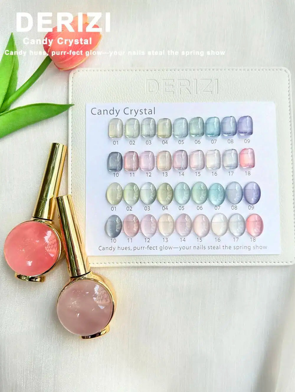 Juego de esmaltes de uñas en Gel de ojo de gato de cristal Sakura rosa, barniz de Gel LED UV magnético brillante semipermanente con tarjeta de Color