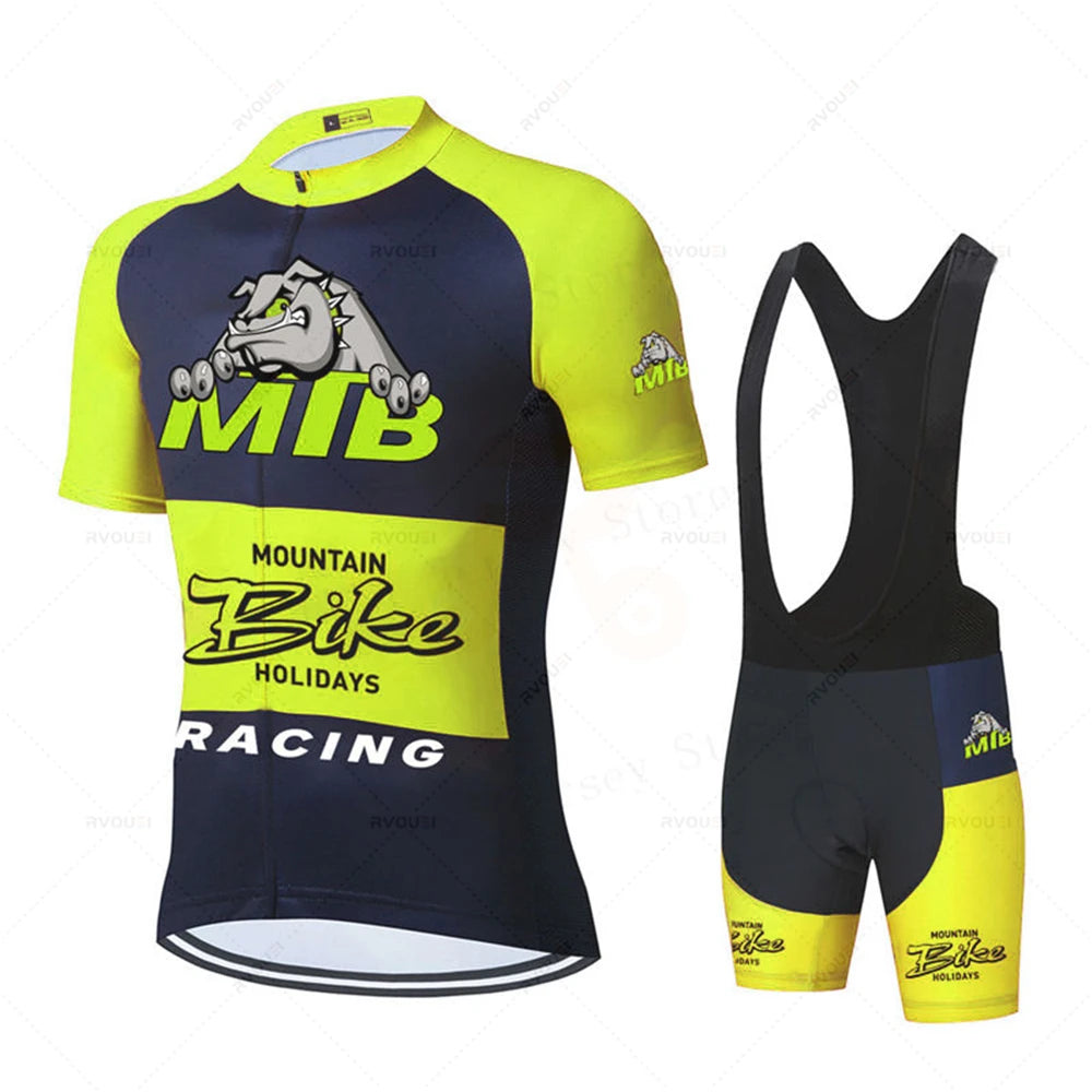 Conjunto de ropa de Ciclismo profesional para Hombre, Maillot de verano para bicicleta de montaña, MTB