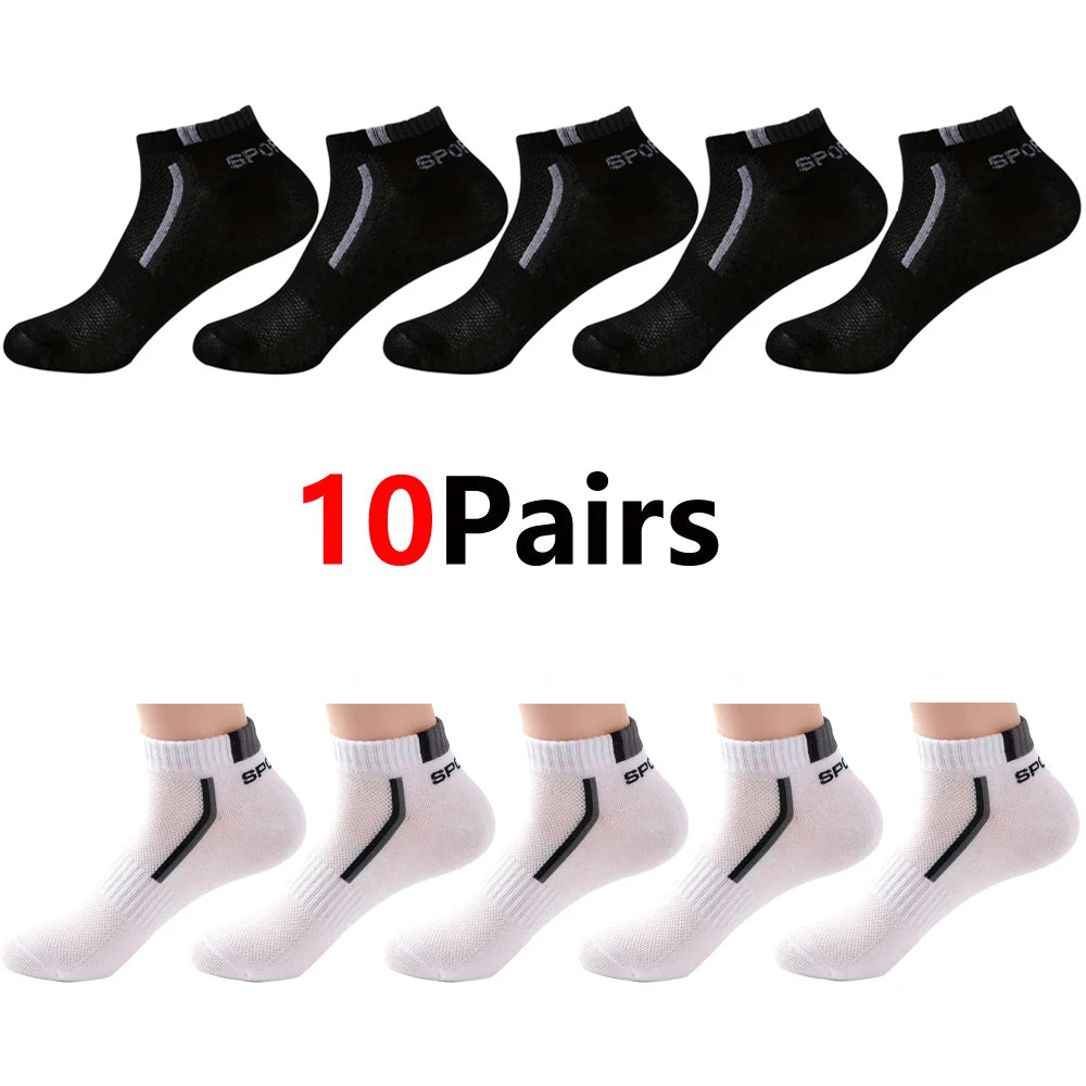 Calcetines náuticos antideslizantes para hombre, 5 pares de calcetines tobilleros con estampado de bloques para negocios y deportes, transpirables, resistentes al sudor, antiolor, cómodos