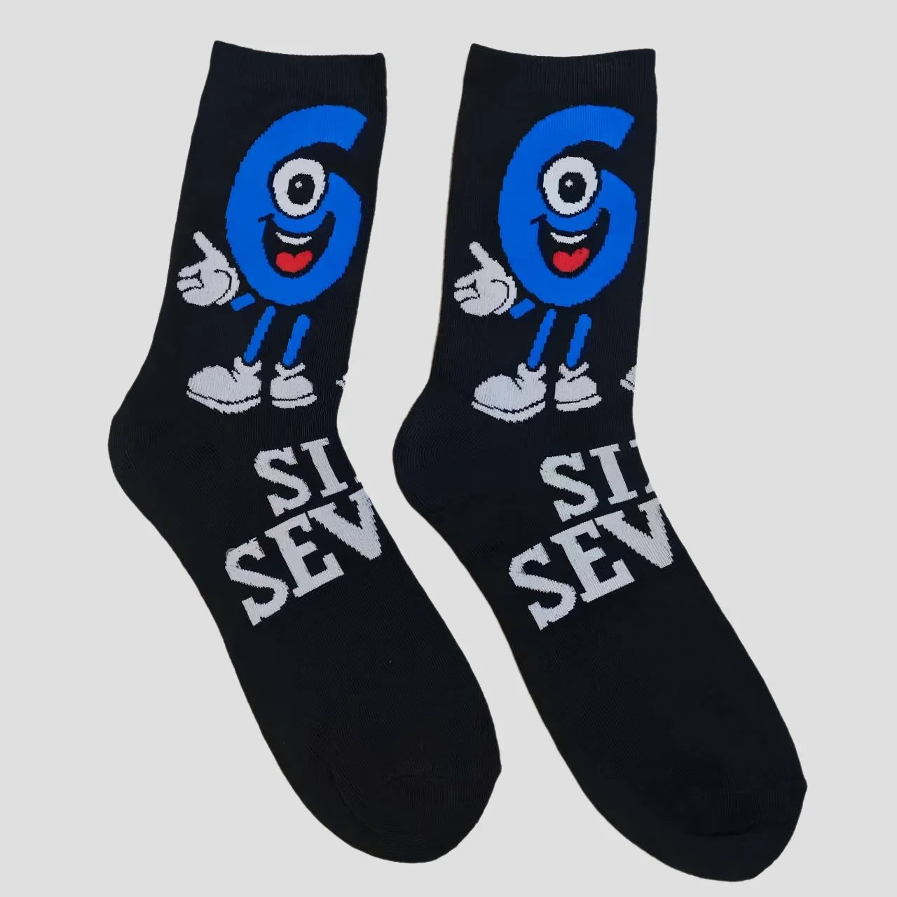 Calcetines de Media Pantorrilla para Hombre con Números y Letras Divertidas de Dibujos Animados, Novedad Transfronteriza 67