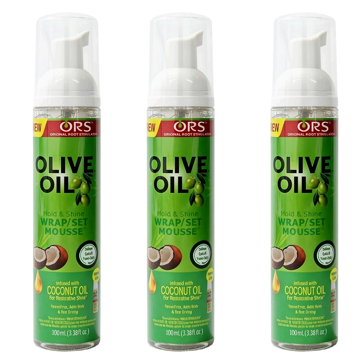 Mousse para cabello rizado (100ml) para pelucas, mousse de fijación fuerte con aceite de oliva, mousse para peinar el cabello, mousse antifrizz para peinar el cabello de las mujeres