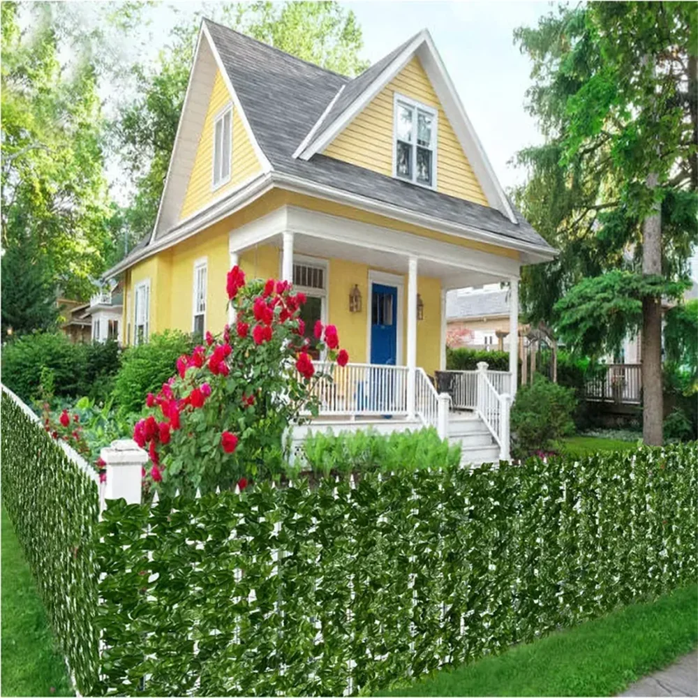 Paneles de valla de hojas verdes, seto de hiedra Artificial de 50x200cm, pantalla de valla de privacidad falsa para decoración del hogar, jardín al aire libre, balcón, 1x3m