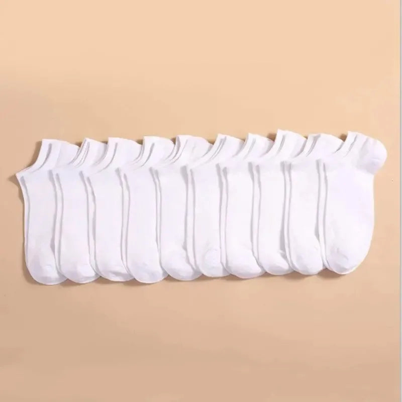 Calcetines tobilleros de corte bajo para hombre y mujer, medias tobilleras finas, transpirables, antiolor, absorbentes de sudor, 10 pares