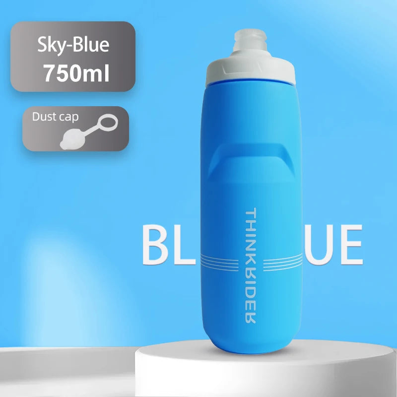 ThinkRider-botella de agua para bicicleta de montaña y carretera, botella de plástico portátil de gran capacidad para deportes al aire libre, 620ml/750ml