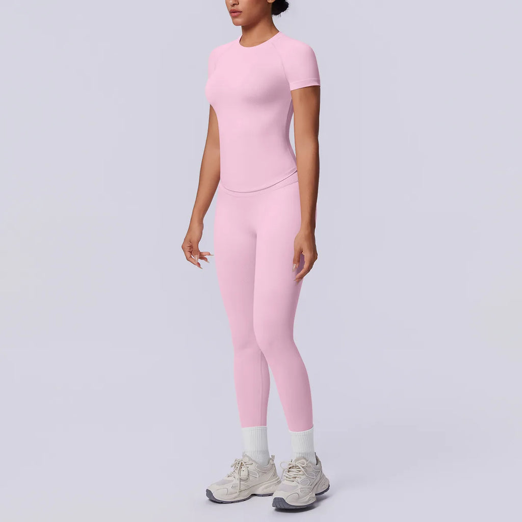 Conjunto Deportivo de Yoga para Mujer, Conjunto de Dos Piezas, Pantalones y Top, Traje Deportivo para Gimnasio, Yoga y Entrenamiento