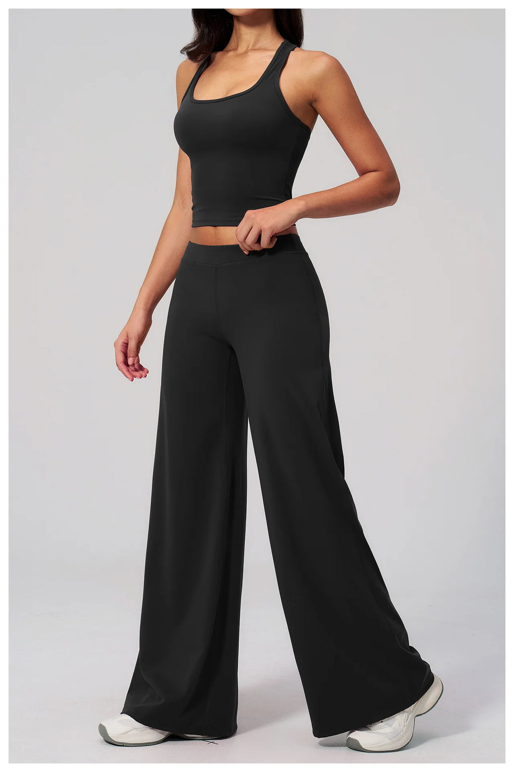 Conjunto Deportivo de Yoga para Mujer, Conjunto de Dos Piezas, Pantalones y Top, Ropa Deportiva para Gimnasio, Yoga y Entrenamiento
