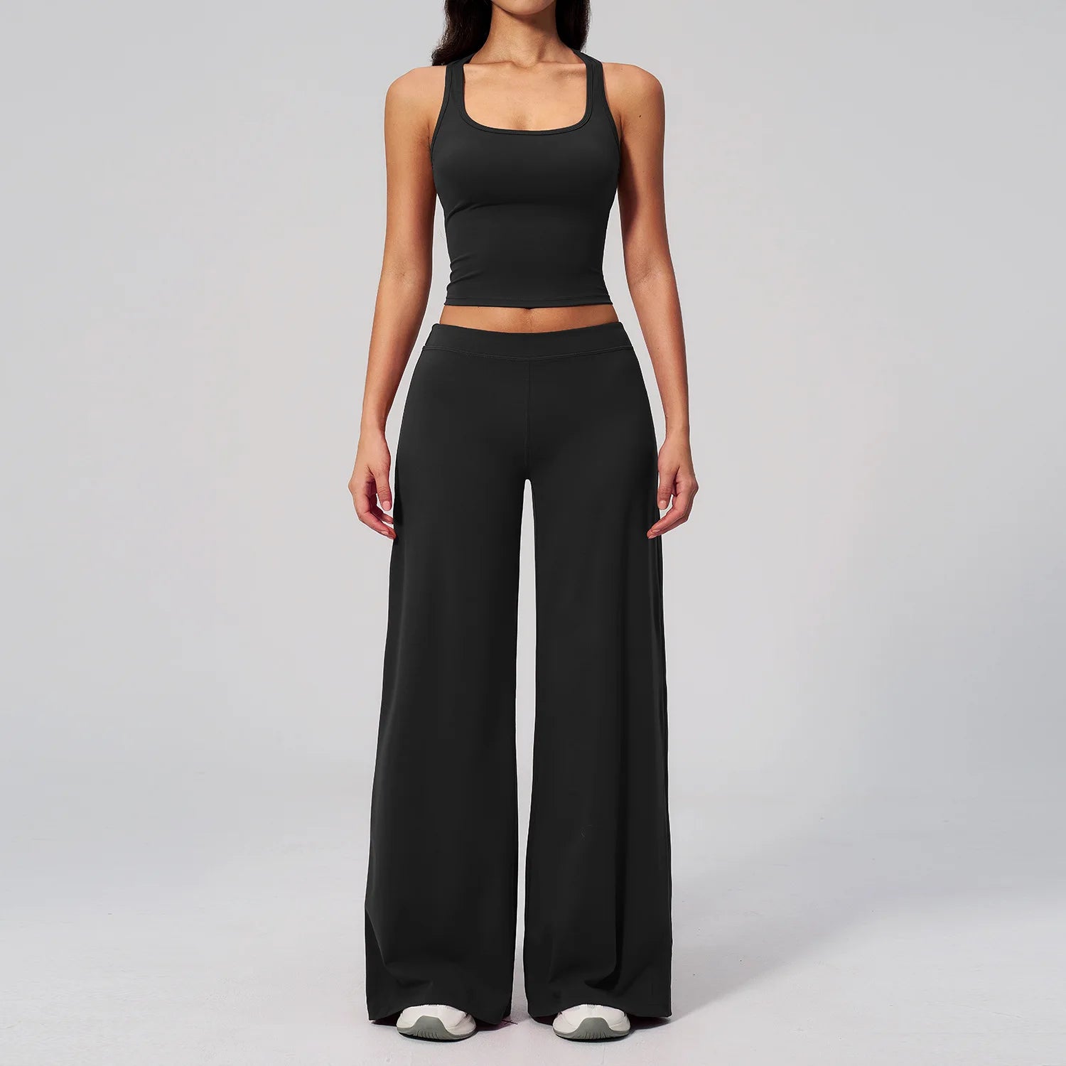Conjunto Deportivo de Yoga para Mujer, Conjunto de Dos Piezas, Pantalones y Top, Ropa Deportiva para Gimnasio, Yoga y Entrenamiento
