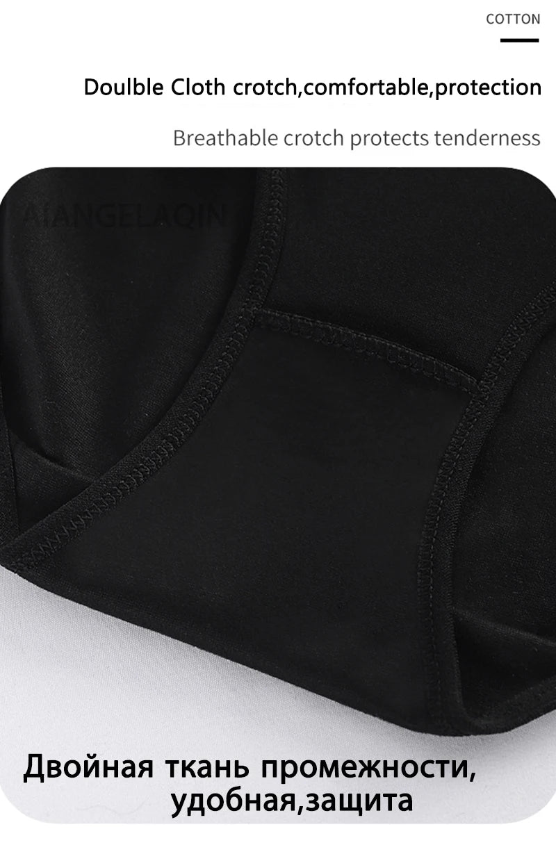 Bragas de talla grande para mujer, ropa interior de algodón suave, lencería Sexy, 7 unidades por lote