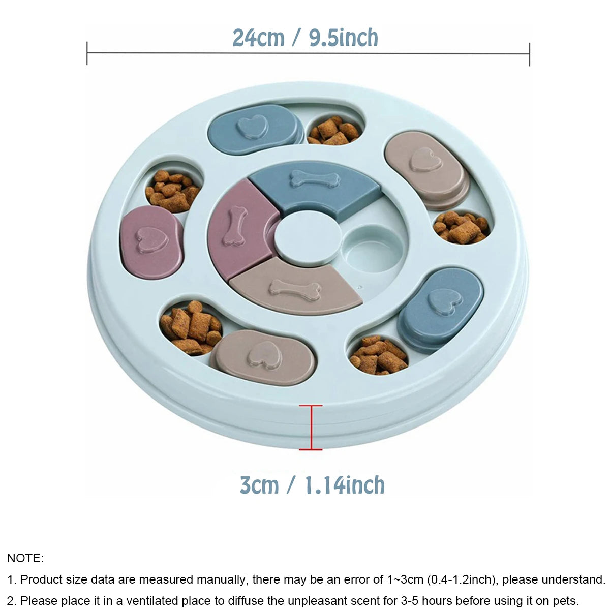 Cuenco oculto de comida para perros, entrenamiento de comida lenta, juguete educativo para perros para aliviar el aburrimiento, juguete educativo interactivo de alimentación