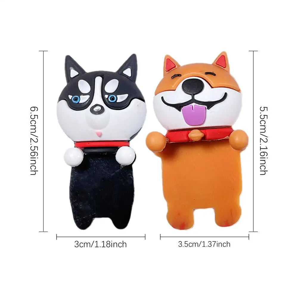 Adorno de coche de silicona, perro tumbado para tableta, decoración de matrícula, bonitos dibujos, accesorios interiores multifuncionales para coche