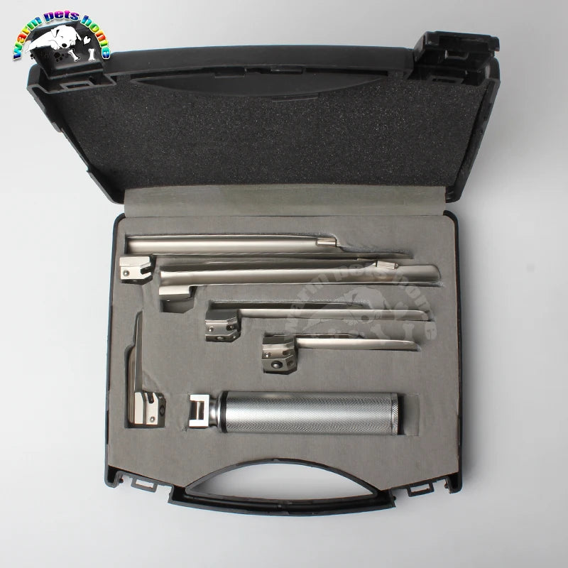 Laringoscopio de anestesia veterinaria, 5 cuchillas para animales, perros, gatos, clínica veterinaria, equipo hospitalar