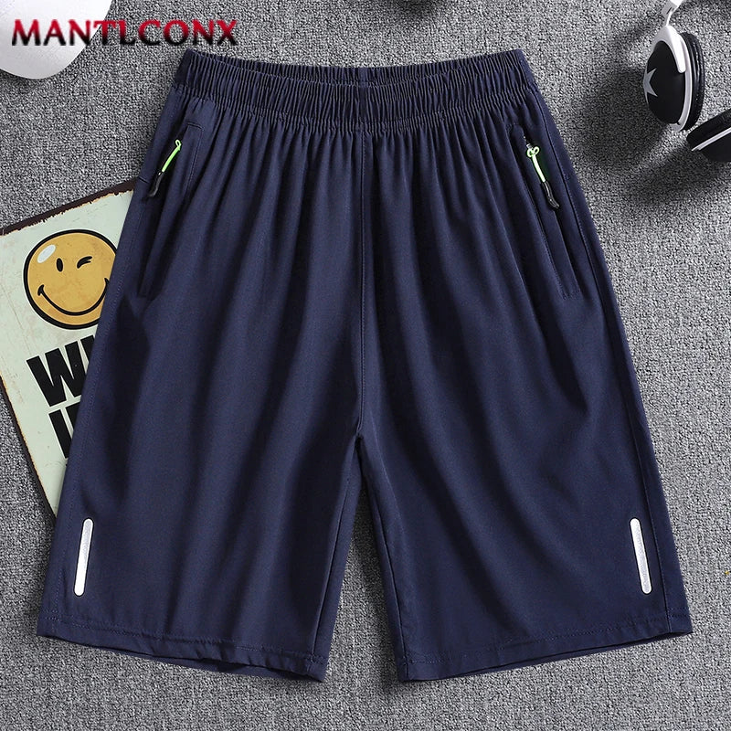 Pantalones Cortos Deportivos de Verano para Hombre, Ropa Deportiva Fresca, Pantalones Cortos Deportivos Casuales, Pantalones Cortos para Gimnasio, Entrenamiento, Correr, Color Negro y Gris