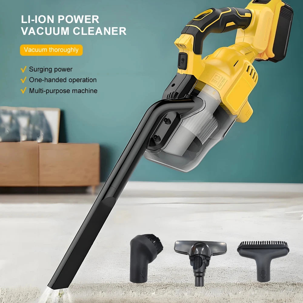 Aspiradora de mano con filtro de 2 uds, aspiradora inalámbrica eléctrica para el hogar, coche, limpieza de pelo de mascotas para batería DeWalt de 20V