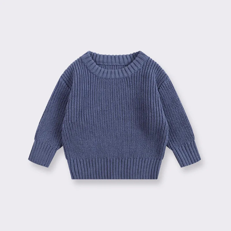 Suéteres de bebé Otoño Invierno niños niñas de manga larga suéter de punto de Color puro bebé niños niñas suéter suéteres ropa