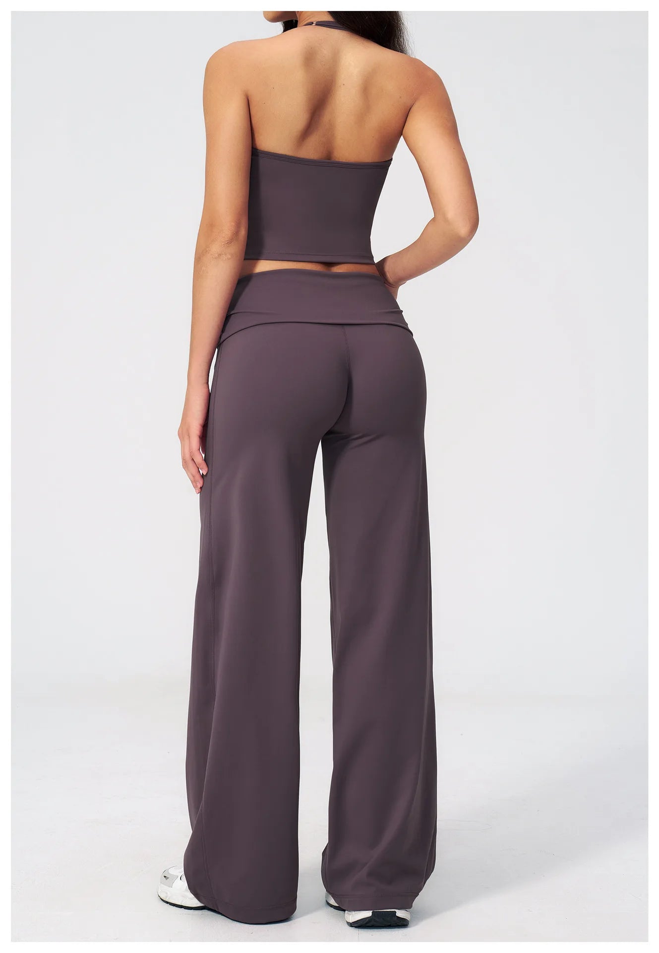 Conjunto Deportivo de Yoga para Mujer, Conjunto de Dos Piezas, Pantalones y Top, Traje Deportivo para Gimnasio, Yoga y Entrenamiento