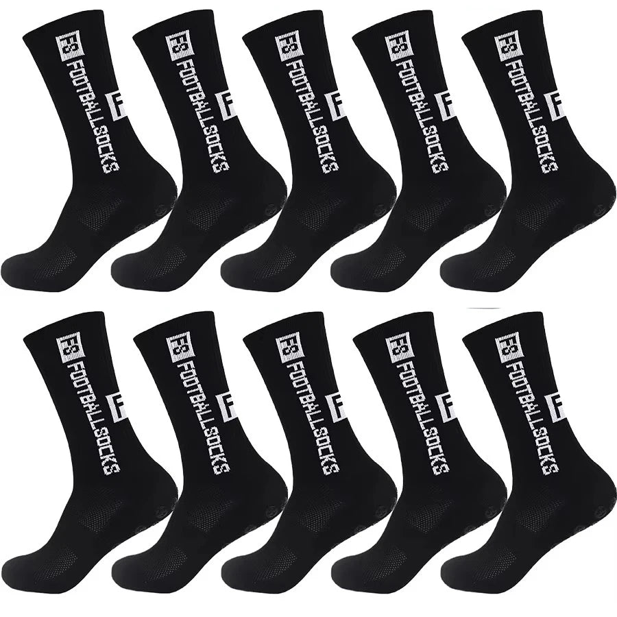 3/1 par nuevo estilo FS calcetines de fútbol redondos de silicona con ventosa agarre antideslizante calcetines de fútbol deportes hombres mujeres béisbol calcetines de Rugby
