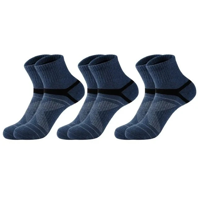 Lote de 3/5/10/20 pares de calcetines deportivos negros para hombre, calcetines informales para correr, Otoño Invierno, calcetines transpirables de alta calidad para hombre