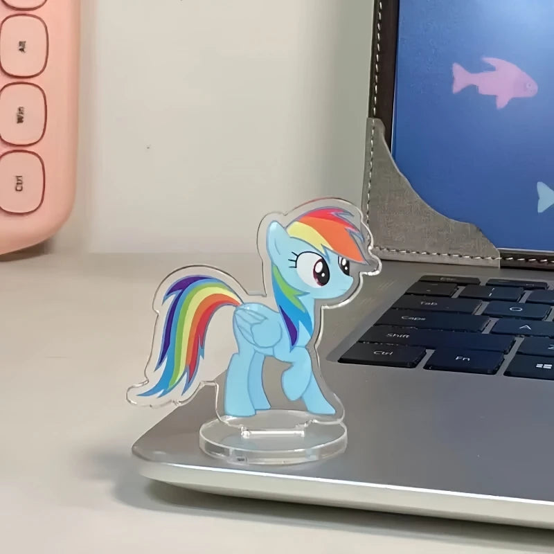 10 unids/set Anime princesa Luna Starlight Glimmer dibujos animados caballo acrílico adornos de escritorio decoración de escritorio 4-6CM de alto