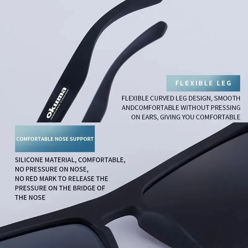 Okuma-gafas de sol polarizadas UV400 para hombre y mujer, lentes de sol al aire libre para caza, pesca, conducción de bicicletas, caja opcional