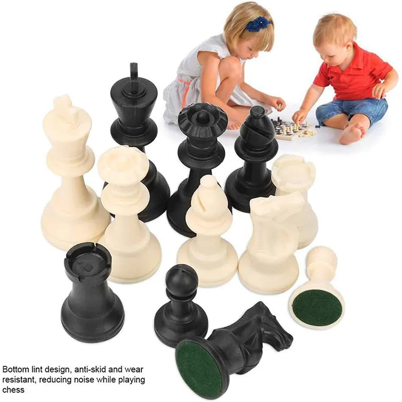 Juego de ajedrez de lujo de 32 piezas de ajedrez de alta calidad King High 64mm 77mm 97mm Ajedrez juego de ajedrez Medieval juguetes para niños juego