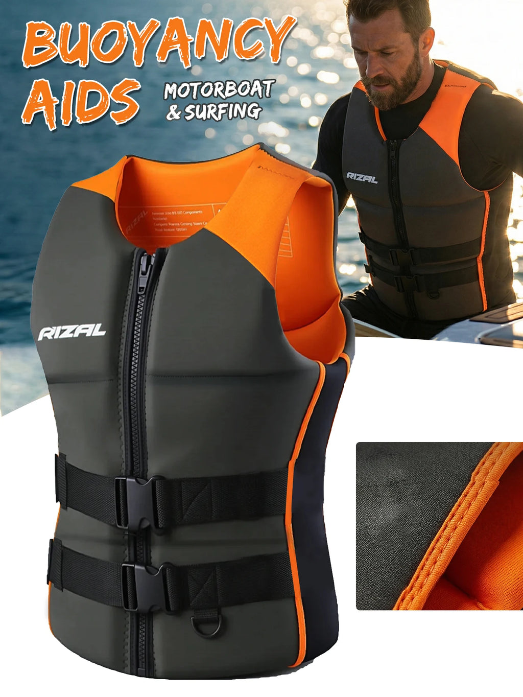 Chaleco salvavidas para adultos, para Surf, Kayak, Wakeboard, lanchas de rescate, balsa, esquí, deportes acuáticos, natación, rescate a la deriva