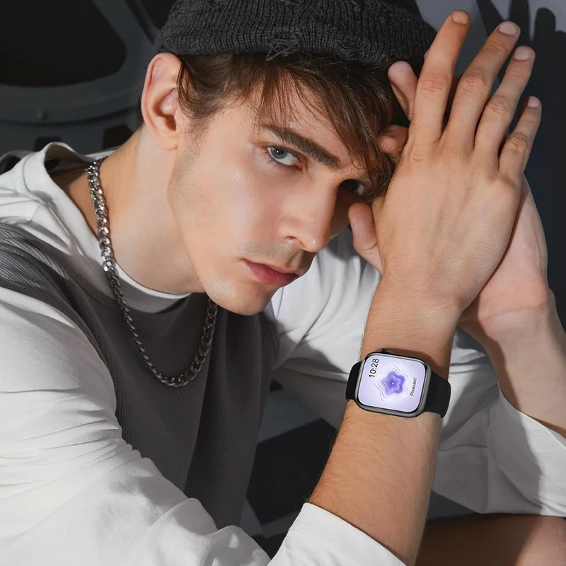 Correa de silicona para Apple Watch, 46mm, 44mm, 45mm, 40mm, 41mm, 42-38mm, 49mm, pulsera deportiva iwatch series 11 10 9 8 7 6 5 SE Ultra3