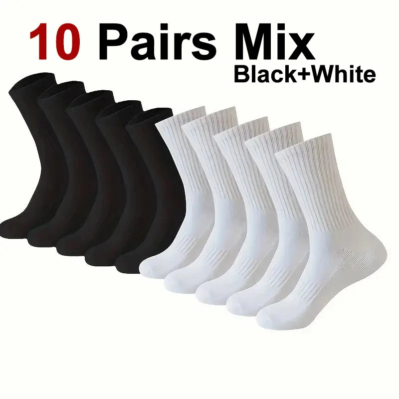 5/10/20 pares de calcetines de cuello redondo de color sólido neutro, calcetines deportivos transpirables y cómodos para primavera y verano, calcetines deportivos para todas las estaciones