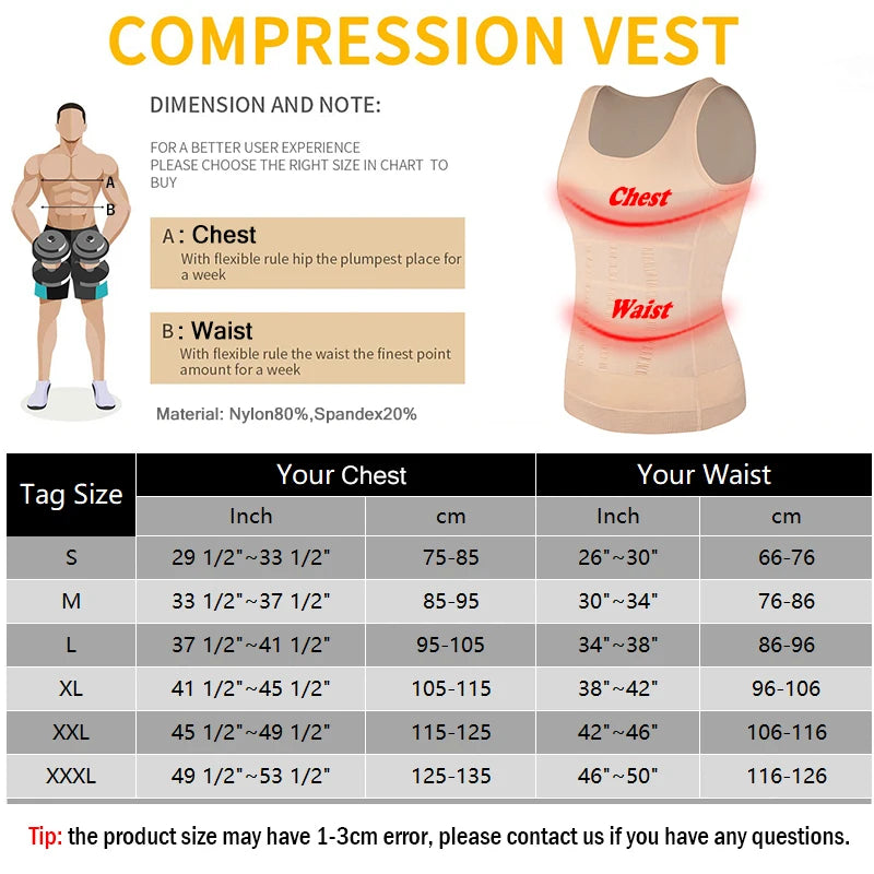 Chaleco moldeador de cuerpo adelgazante para hombre, camisa Abs para Abdomen, entrenamiento de gimnasio delgado, Control de barriga, camiseta sin mangas de compresión, ropa moldeadora sin mangas