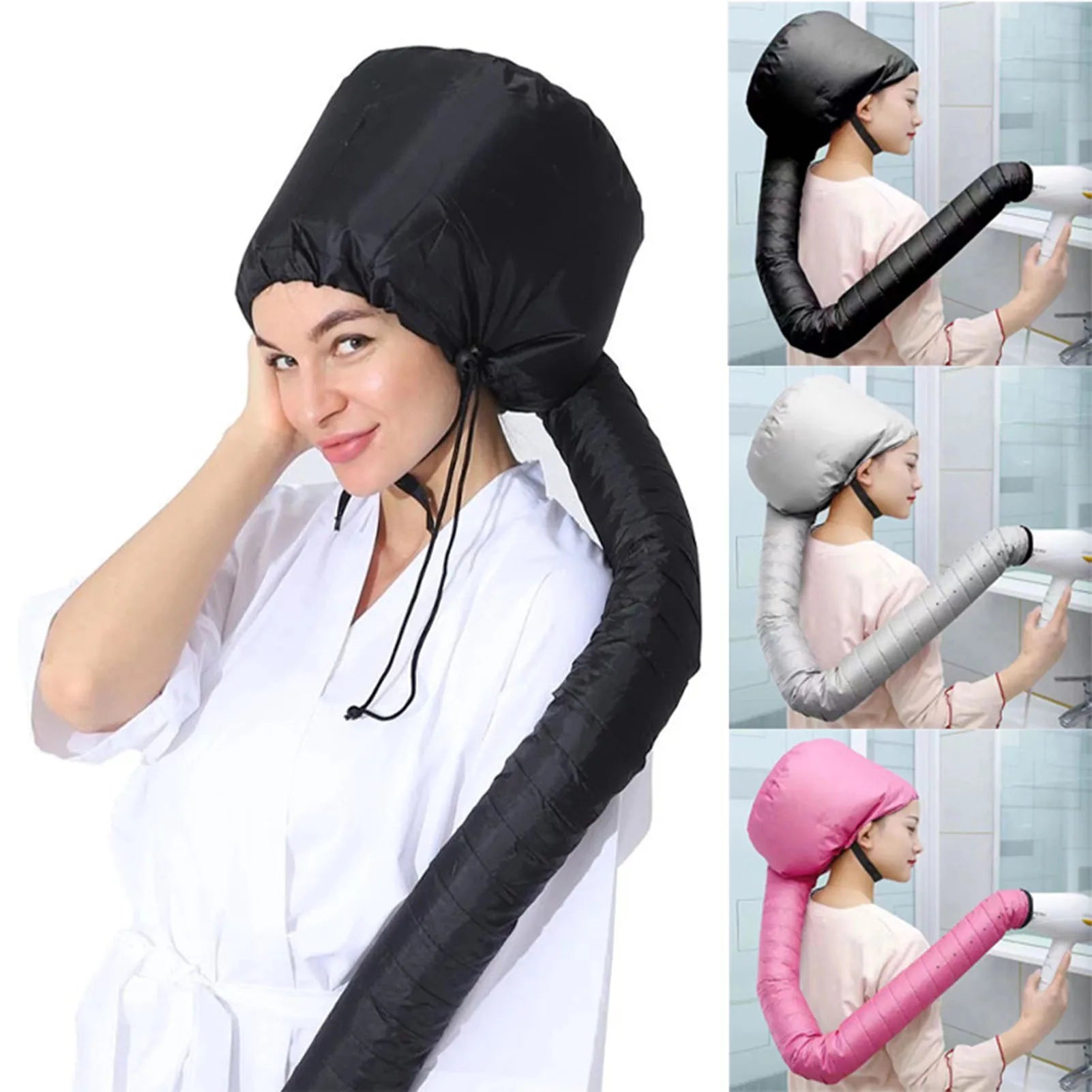 Gorro de vapor para secador de pelo, gorro de secado de estilismo reutilizable, gorro para el cuidado del cabello, gorro para secador de pelo, estilismo de salón de Spa en casa