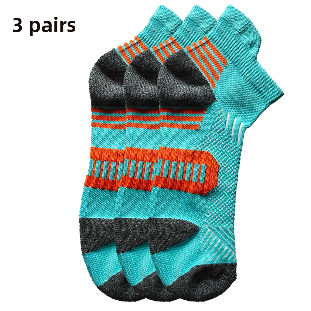 3/9 pares de calcetines deportivos antideslizantes para hombres y mujeres, parte inferior de toalla gruesa, calcetines profesionales para correr, entrenamiento físico, baloncesto