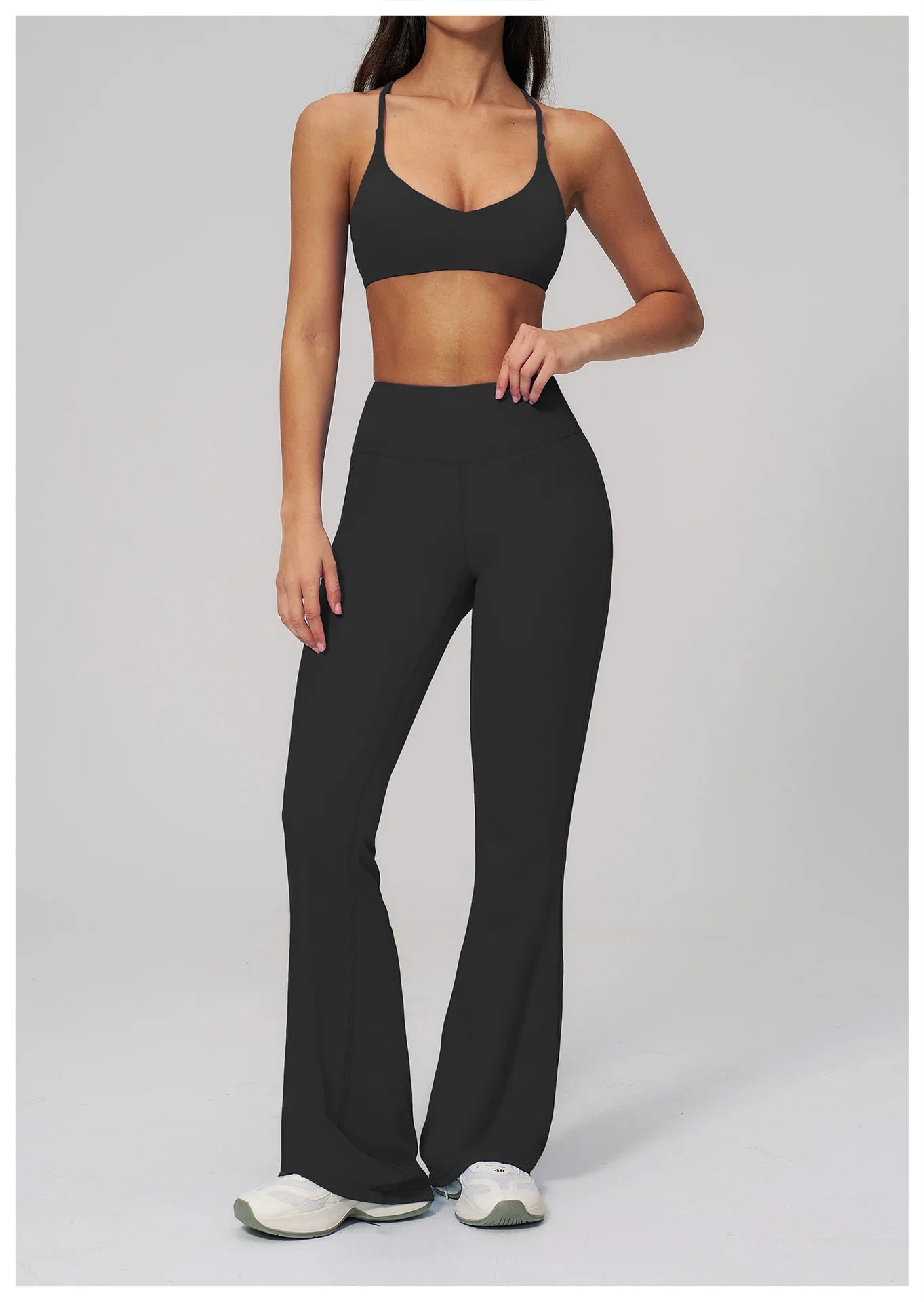 Conjunto de Yoga para Mujer, Ropa Deportiva, Conjunto de Gimnasio y Fitness, 2 Piezas, Leggings para Correr, Sujetador Deportivo Transpirable, Ropa Deportiva Femenina