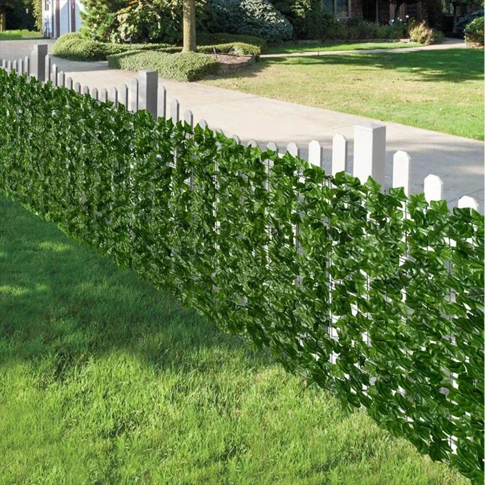 Paneles de valla de hojas verdes, seto de hiedra Artificial de 50x200cm, pantalla de valla de privacidad falsa para decoración del hogar, jardín al aire libre, balcón, 1x3m