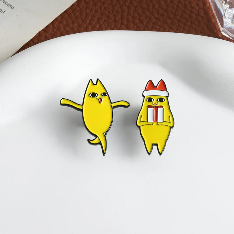 Broches de Esmalte de Dibujos Animados de Comedia, Lindos Broches de Anime de Perro, Gato, Pato, Doctor, Oso, para Ropa, Solapa, Joyería, Regalos para Amigos