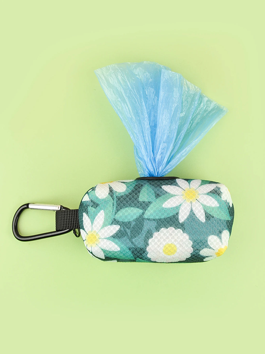Dispensador de soporte para bolsa de excrementos de mascotas, diseño bonito con estampado abstracto, sin bolsa y correas para excrementos, se puede conectar con cualquier correa para perros