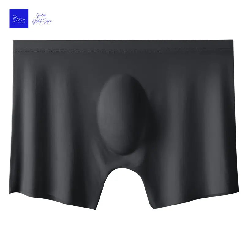 1 unidad de Boxers para hombre, pantalones cortos de seda helada, bragas para hombre, ropa interior Sexy sin costuras, calzoncillos para hombre, bragas transpirables antibacterianas para hombre
