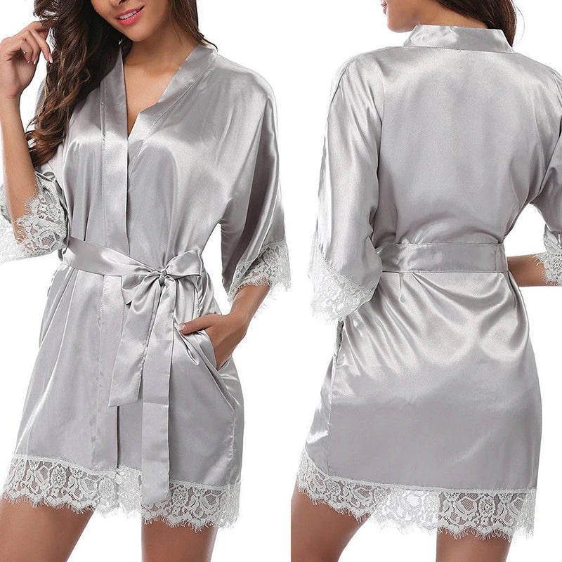 1 pieza de ropa interior para mujer, bata brillante, pijama de seda helada, camisón de talla grande, ropa de casa, tendencia de moda