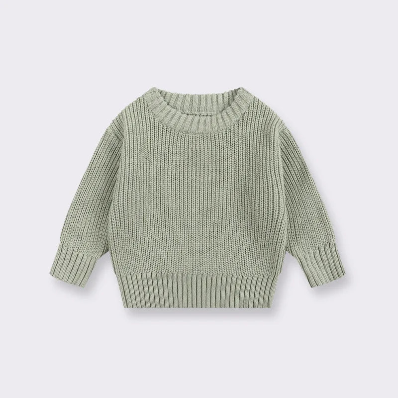 Suéteres de bebé Otoño Invierno niños niñas de manga larga suéter de punto de Color puro bebé niños niñas suéter suéteres ropa