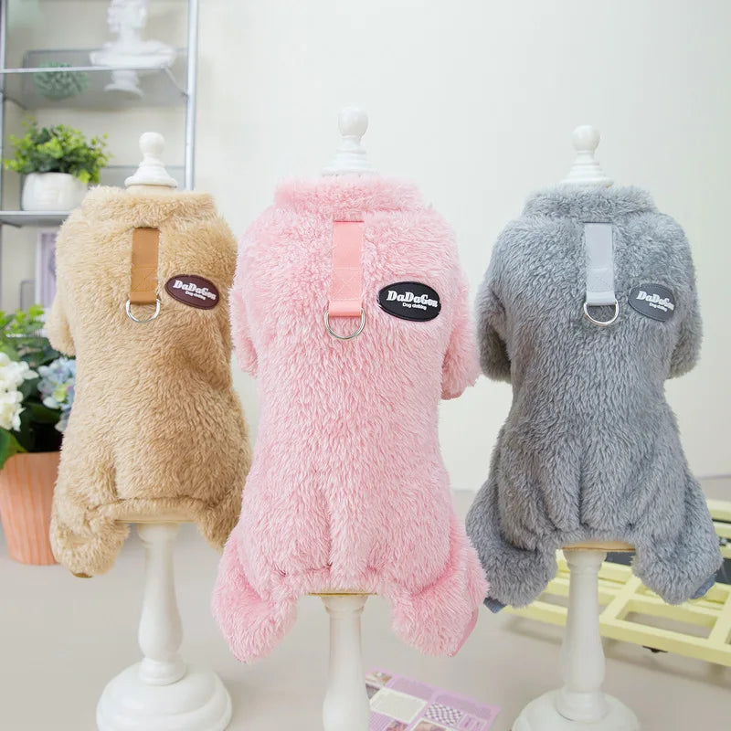 Mono térmico de lana para perros, pijamas cálidos para cachorros y gatitos, ropa de dormir para Chihuahua, caniche, mascotas pequeñas, ropa suave y cómoda para mascotas